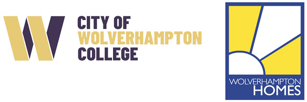 City of Wolverhampton College logo and Wolverhampton Homes logo