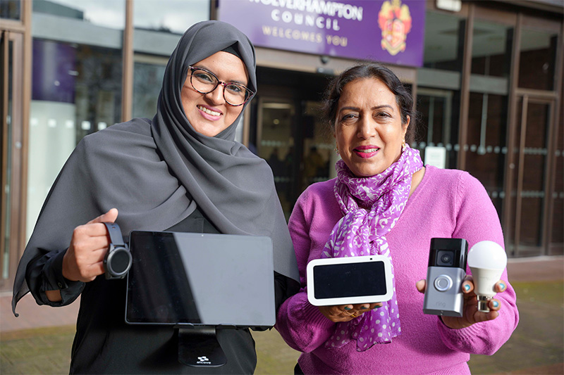 From left to right, Councillor Obaida Ahmed, City of Wolverhampton Council’s Cabinet Member for Digital and Community with Councillor Jasbir Jaspal, Cabinet Member for Adults and Wellbeing.